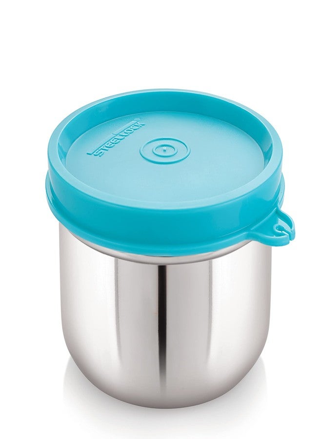 STEELLOCK Stainless Steel Airtight Container | Leak Proof Container/Storage/Lunch Box with Lid | BPA Free, Durable & Rust-Proof | SL-22-set of 4, 250ml each, Turquoise - Image 2